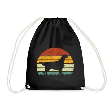 Flat Coated Retriever Vintage Rétro - Sac de sport léger - noir - Devant