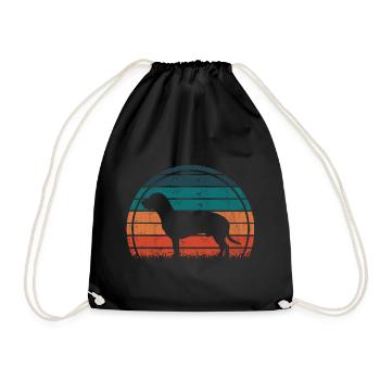 Hanovrien Hanover Sweat Dog Vintage Rétro - Sac de sport léger - noir - Devant