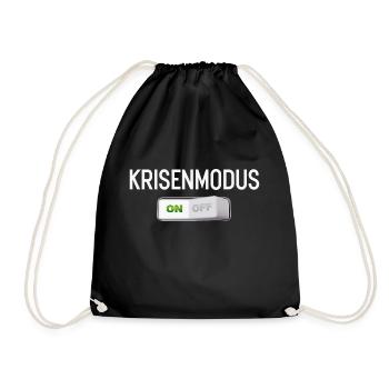 Das Wort des Jahres Krisenmodus an und aus - Turnbeutel - Schwarz - Vorne