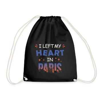 J’ai laissé mon cœur à Paris - Sac de sport léger - noir - Devant