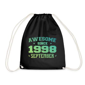 Septembre 1998 Cadeau Anniversaire Septembre 1998 - Sac de sport léger - noir - Devant