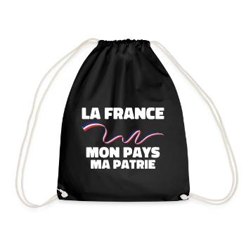 Patriote la france mon pays ma patrie - Sac de sport léger - noir - Devant