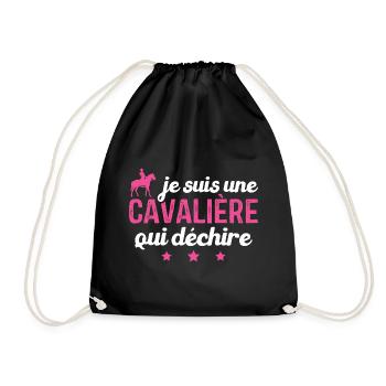 Je Suis Une Cavalière Qui Déchire Cadeau - Sac de sport léger - noir - Devant
