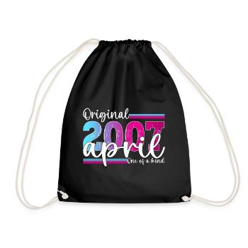 16th birthday Mrs. Magenta April born 2007 - Drawstring Bag - black - Front