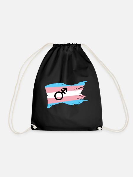 Transgender Transsexual Drag Queen Gift Gender - Drawstring Bag - black