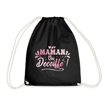 Meilleure Maman Qui Décoiffe, Idée Cadeau Maman - Sac de sport léger - noir - Devant