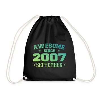 September 2007 Birthday Gift September 2007 - Drawstring Bag - black - Front