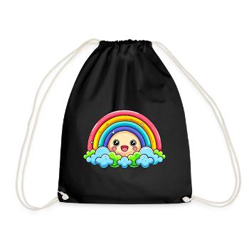 Sweet Rainbow - Drawstring Bag - black - Front