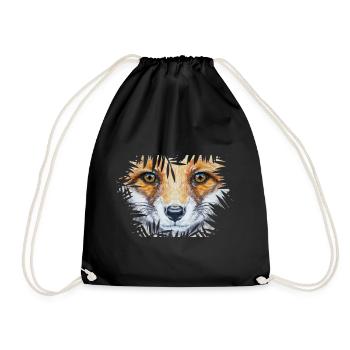 Kleiner Fuchs im Busch | Yolo-Artwork - Turnbeutel - Schwarz - Vorne