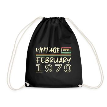 février 1970 meilleur cadeau février 1970 february - Sac de sport léger - noir - Devant