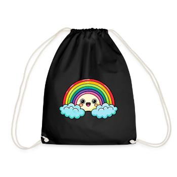 Sweet Rainbow - Drawstring Bag - black - Front