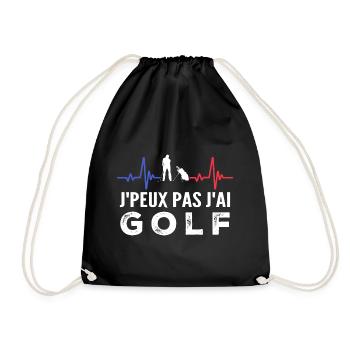 Je peux pas j'ai golf - Sac de sport léger - noir - Devant