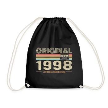 Original 1998 Vintage 1998 Anniversaire Rétro 1998 - Sac de sport léger - noir - Devant
