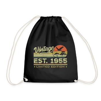 Vintage 1955 Génial Depuis 1955 Cadeau 1955 Rétro - Sac de sport léger - noir - Devant