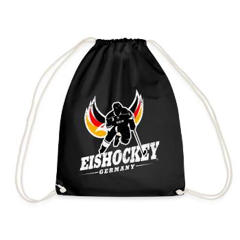 DEUTSCHLAND EISHOCKEY TEAM GERMANY ADLER - Turnbeutel - Schwarz - Vorne
