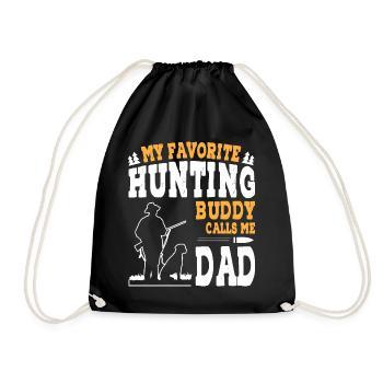 Mon compagnon de chasse préféré m’appelle papa - Sac de sport léger - noir - Devant