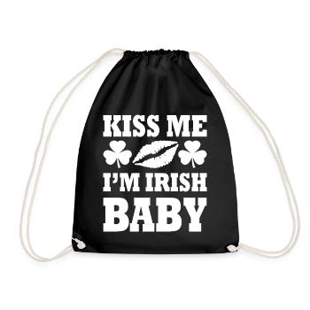 kiss me im irish baby - Turnbeutel - Schwarz - Vorne