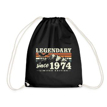 Légendaire Depuis 1974 Vintage Vintage Anniversaire - Sac de sport léger - noir - Devant