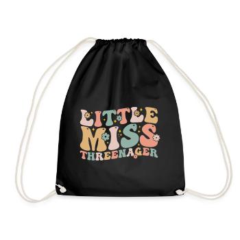 Little Miss Threenager 3rd Birthday 3Year Old Girl - Sac de sport léger - noir - Devant