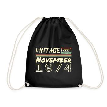 Legendary Since November 1974 - November 1974 - Drawstring Bag - black - Front