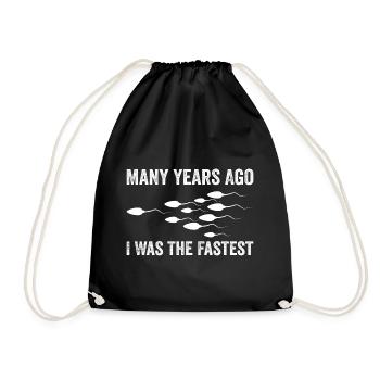 Many Years Ago I Was The Fastest - Sac de sport léger - noir - Devant