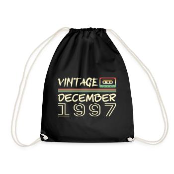 1997 December 1997 Jubilee December 1997 - Drawstring Bag - black - Front