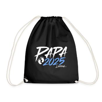 Papa 2025 loading - Turnbeutel - Schwarz - Vorne