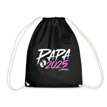 Papa 2025 loading - Turnbeutel - Schwarz - Vorne