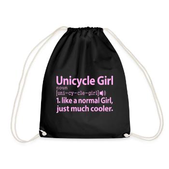 Unicycle Girl Circus Acrobat Clown Drôle Definitio - Sac de sport léger - noir - Devant