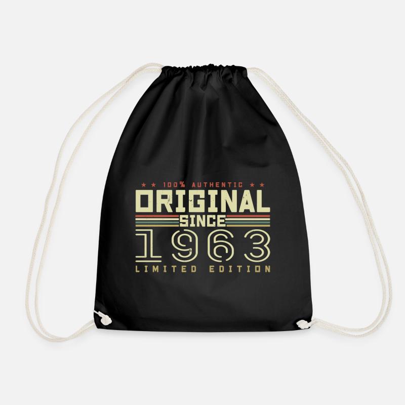 Original 1963 Geburtstagsgeschenk 1963 Retro 1963 - Turnbeutel - Schwarz
