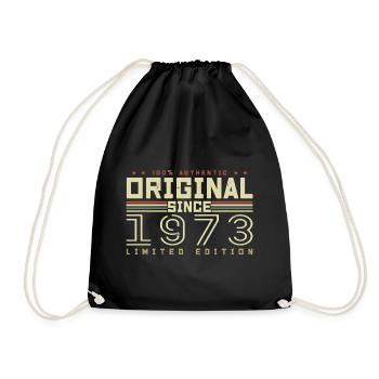 Original 1973 Geburtstagsgeschenk 1973 Retro 1973 - Turnbeutel - Schwarz - Vorne