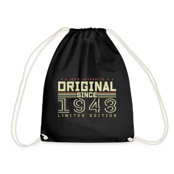 Original 1948 Geburtstagsgeschenk 1948 Retro 1948 - Turnbeutel - Schwarz - Vorne