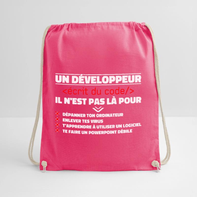 A Written Developer of the Gift Code Drawstring Bag