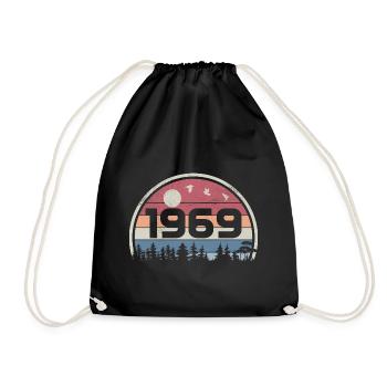 56e Anniversaire 1969 Fête Anniversaire 1969 Rétro - Sac de sport léger - noir - Devant