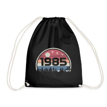 40e Anniversaire 1985 Fête Anniversaire 1985 Rétro - Sac de sport léger - noir - Devant