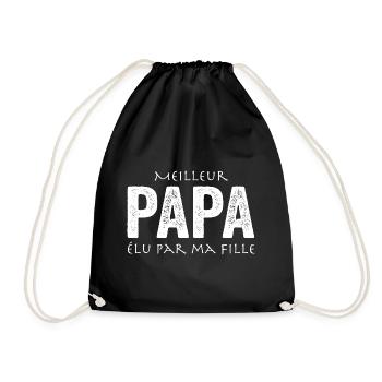 Meilleur Papa élu Par Ma Fille - Sac de sport léger - noir - Devant
