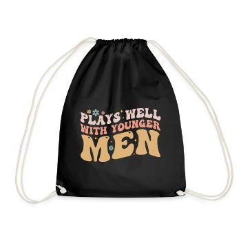 Plays Well With Younger Men - Sac de sport léger - noir - Devant