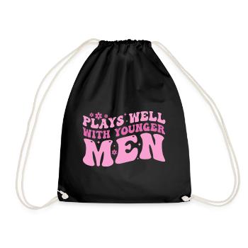 Plays Well With Younger Men - Sac de sport léger - noir - Devant