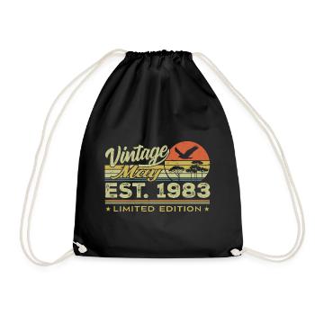 Birthday May 1983, born in May 1983 - May 1983 - Drawstring Bag - black - Front