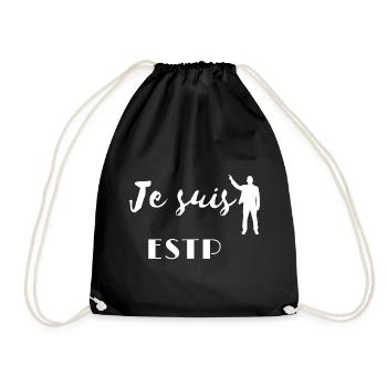ESTP Personality - Drawstring Bag - black - Front