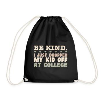 Kid Leaving For College - Mom Kid Going To College - Drawstring Bag - black - Front