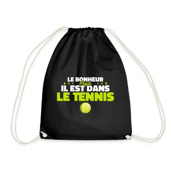 Le Bonheur Existe il Est Dans Le Tennis - Sac de sport léger - noir - Devant