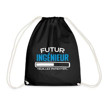 Futur Ingénieur Idée Cadeau Futur Ingénieur - Sac de sport léger - noir - Devant