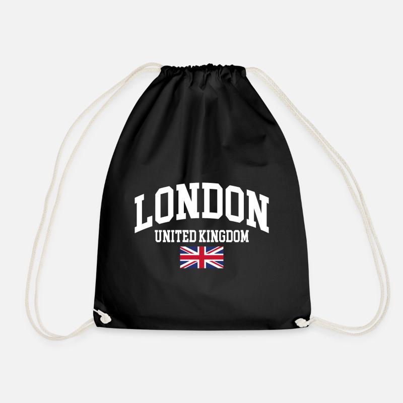 London - Drawstring Bag - black