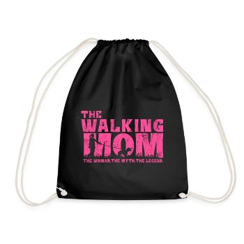 Bedlington Terrier Chien Maman Mama Maîtresse Rose - Sac de sport léger - noir - Devant