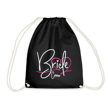 BRIDE CREW HEART BRIDE BACHELORETTE PARTY BACHELORETTE PARTY - Drawstring Bag - black - Front
