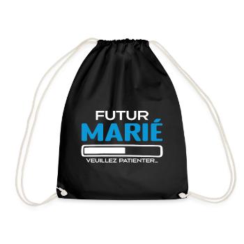 Futur Marié Idée Cadeau Futur Marié - Sac de sport léger - noir - Devant