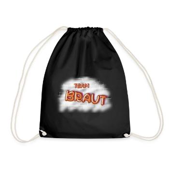Team Braut - Turnbeutel - Schwarz - Vorne