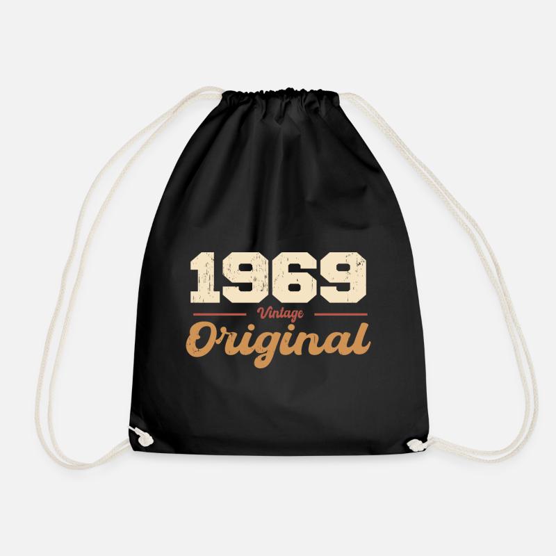 1969 Vintage Jubiläum Retro Geschenk 1969 - Turnbeutel - Schwarz