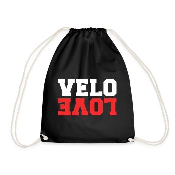 Love Velo Fahrradfahrrad - Turnbeutel - Schwarz - Vorne